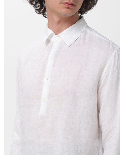 Barena White Pavan Linen Shirt for men
