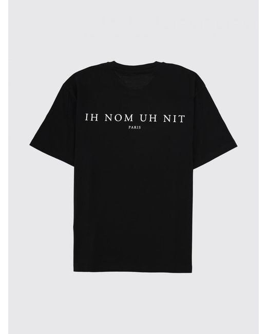 Ih Nom Uh Nit Black Printed Cotton T-Shirt for men