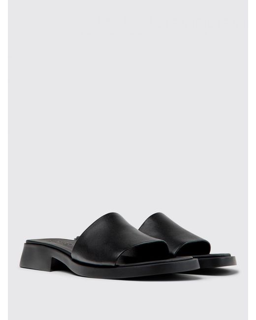 Camper White Flat Sandals