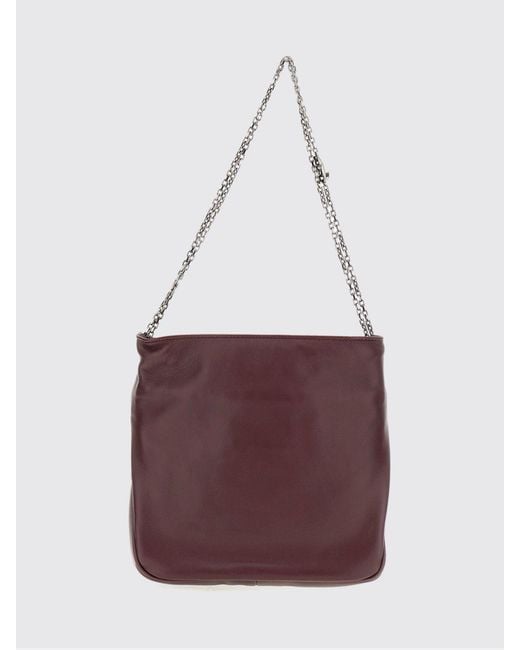 Roger Vivier Purple Pilgrim Jewel Buckle Mini Nappa Leather Bucket Bag