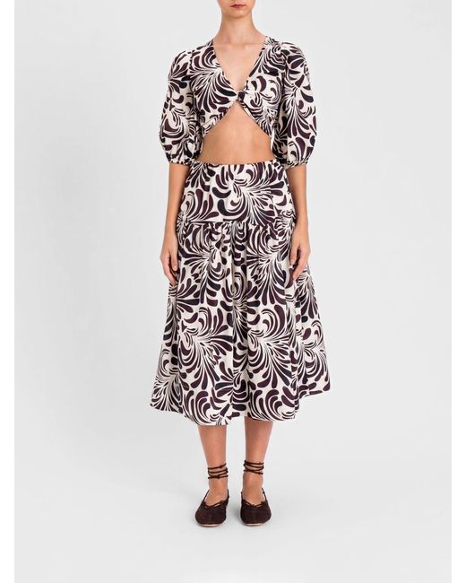 Twinset White Printed Cotton Set
