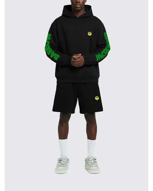 Barrow Black Cotton Sport Shorts