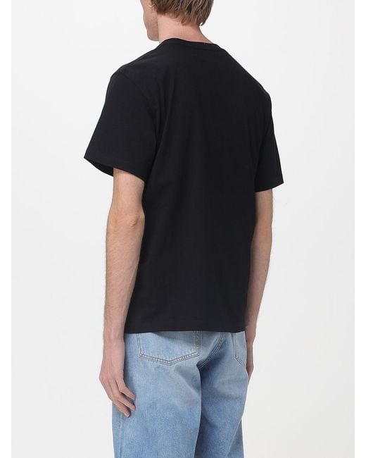 Just Cavalli Black Cotton T-Shirt With Laminated Logo for men