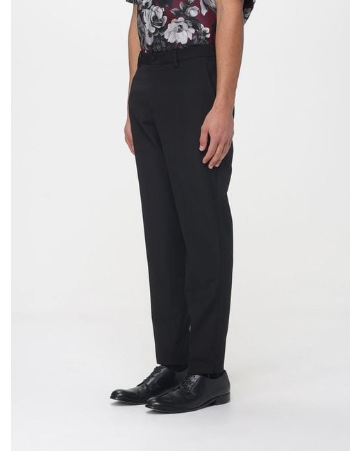 Dolce & Gabbana Black Dolce &Amp Gabbana Slim Fit Virgin Wool Pants for men