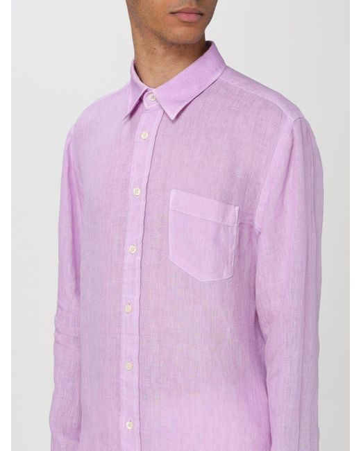 120% Lino Purple Shirt for men