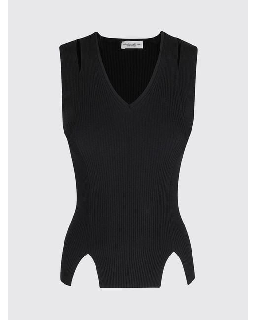 Roberto Collina Blue Cut-Out Viscose Top