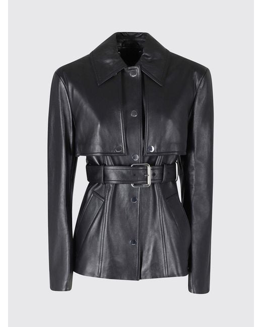 Sportmax Black Lambskin Leather Jacket