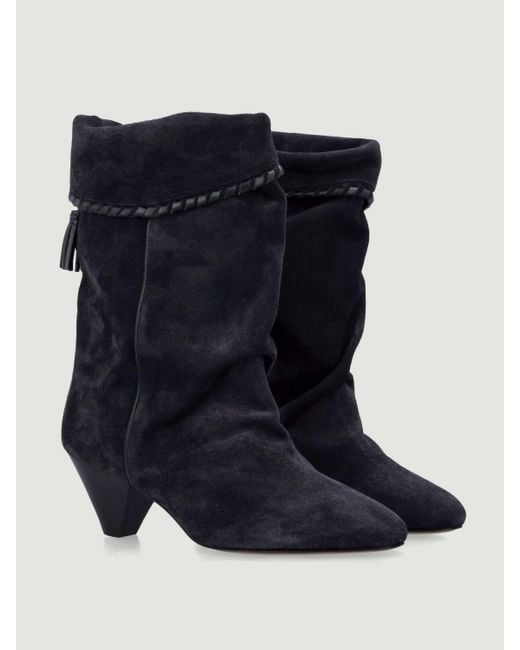 Isabel Marant Blue Flat Ankle Boots