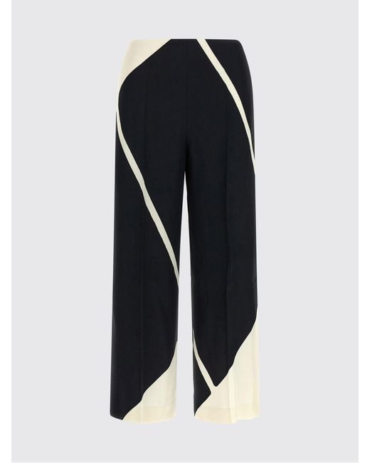 Alberta Ferretti Blue Printed Viscose Palazzo Trousers