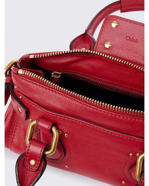 Chloé Red Chlo&Eacute Paddington Ledertasche