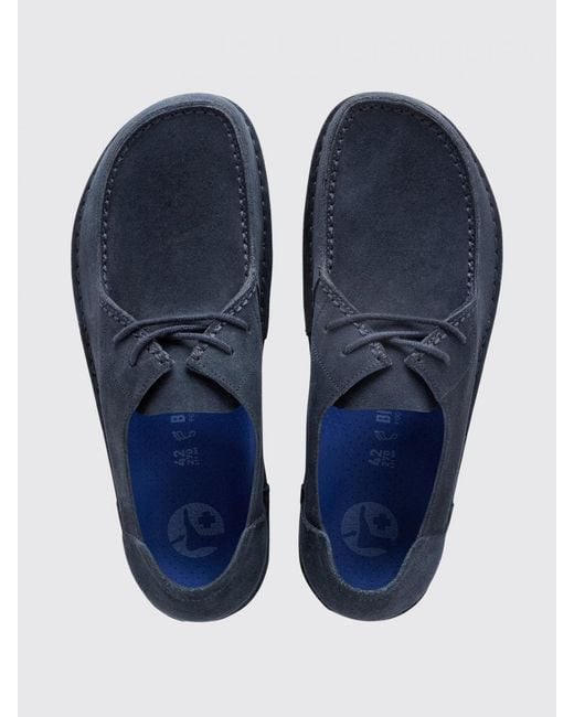 Birkenstock Blue Utti Suede Derby Shoes for men
