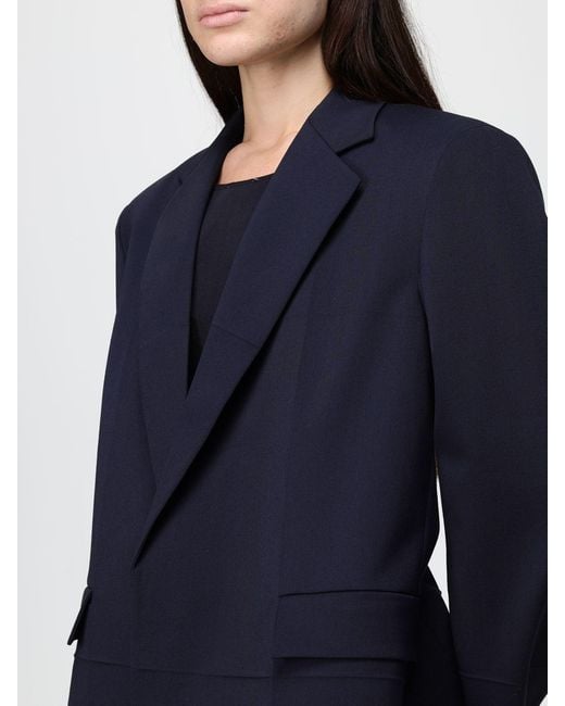N°21 Blue Relaxed Fit Single-Breasted Wool Blend Blazer With Padded Shoulders
