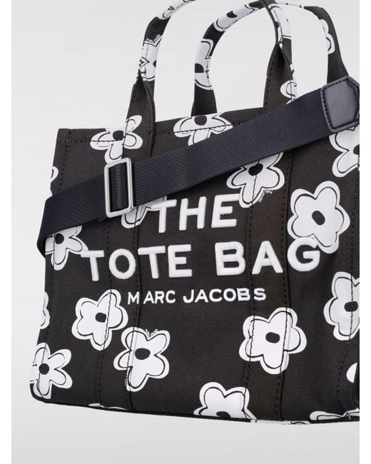 Borsa Tote The Daisy Con Stampa Floreale di Marc Jacobs in Black