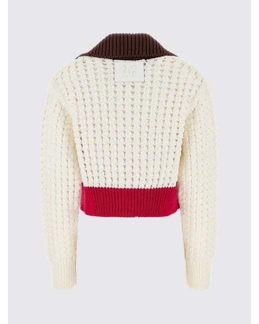 Fendi Red Perforated Cotton Cardigan