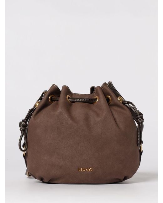 Liu Jo Brown Synthetic Leather Bucket Bag