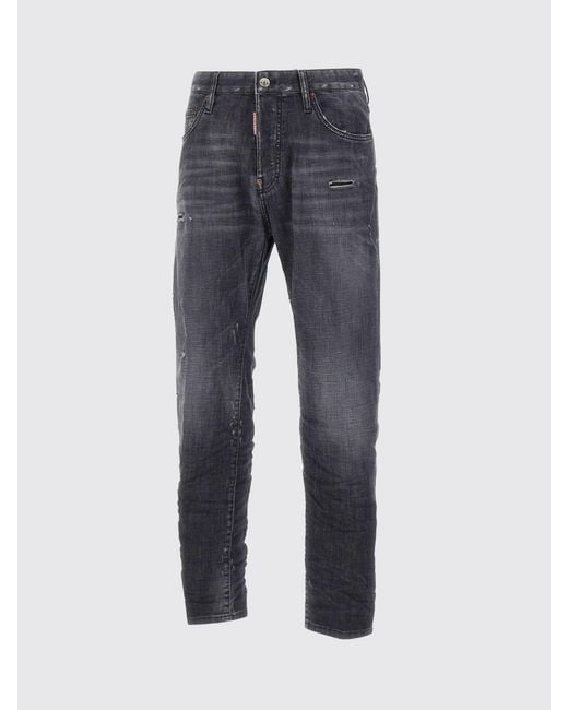 DSquared² Black 642 Straight Stretch Denim Jeans for men