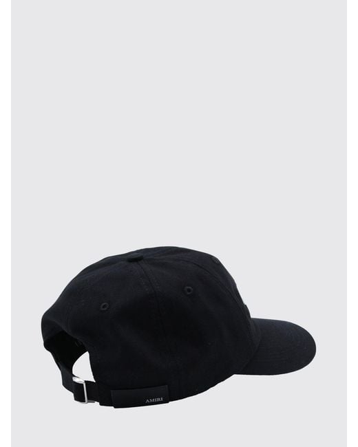 Amiri Black Embroidered Cotton Hat for men