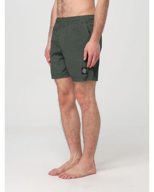 Stone Island Green Swimsuit for men