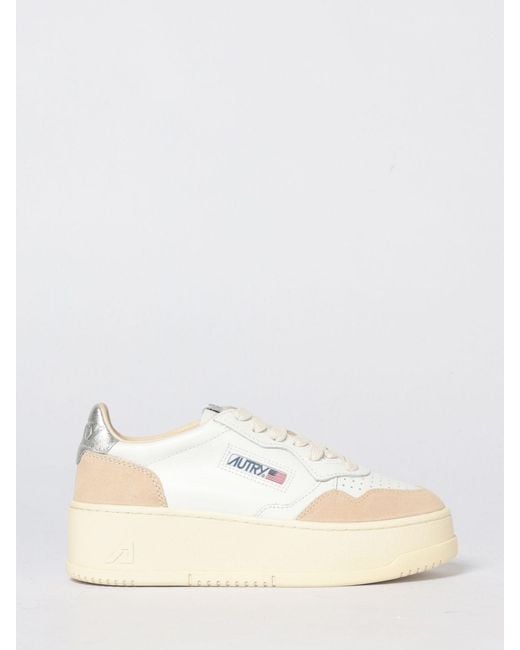 Autry Natural Medalist Platform Low Leather Sneakers