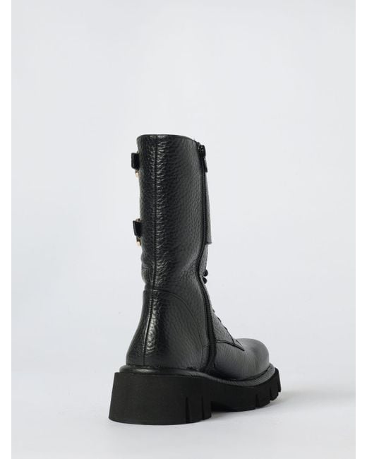 Paloma Barceló Black Flat Ankle Boots