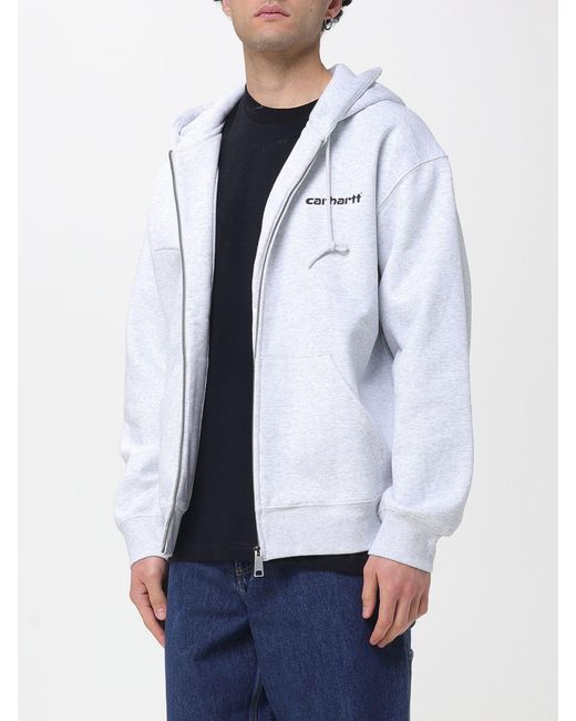 Carhartt Blue Cotton Blend Hoodie for men