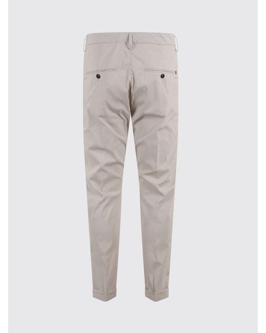 Dondup Gray Cotton Chino Trousers for men