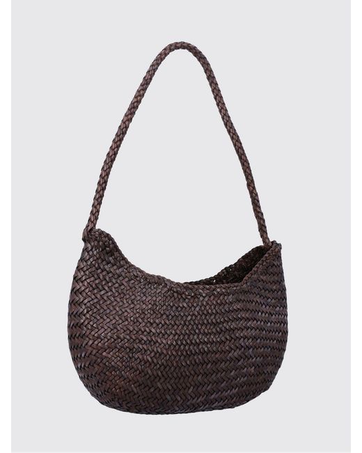 Dragon Diffusion Brown Braided Leather Nova Luna Bag