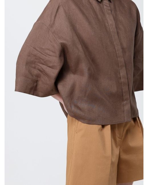 Max Mara Brown Linen Shirt