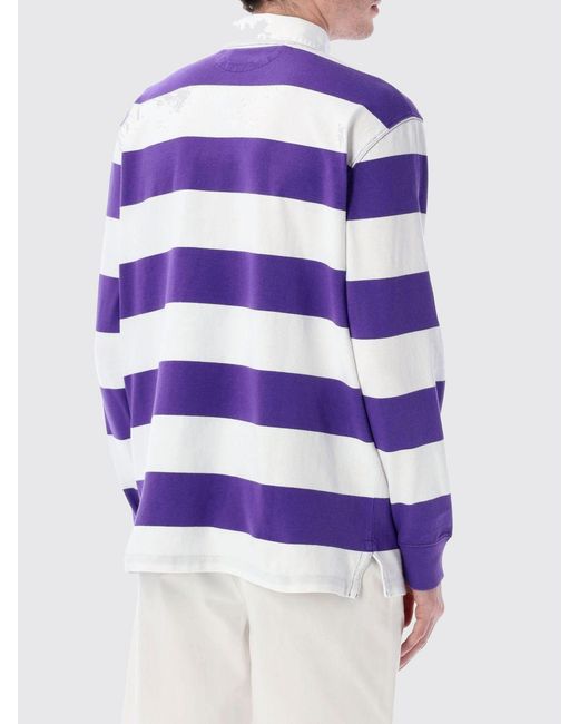 Polo Ralph Lauren Blue Striped Cotton Polo Shirt for men