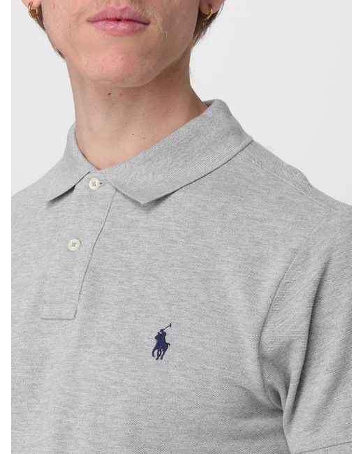 Polo Ralph Lauren Gray Cotton Polo Shirt With Pony Logo for men