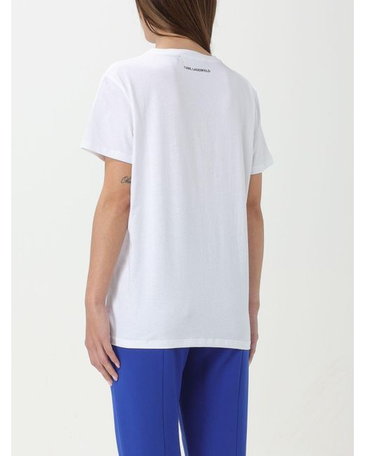 Karl Lagerfeld White Ikonik 2.0 Choupette T-shirt
