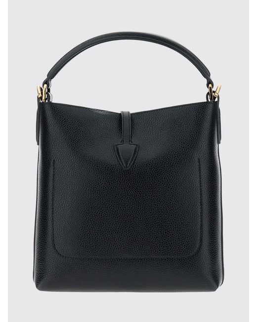 Tod's Black Grained Calfskin Shoulder Bag