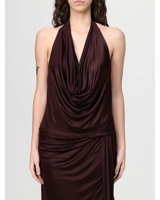 Elisabetta Franchi Brown Jersey Top