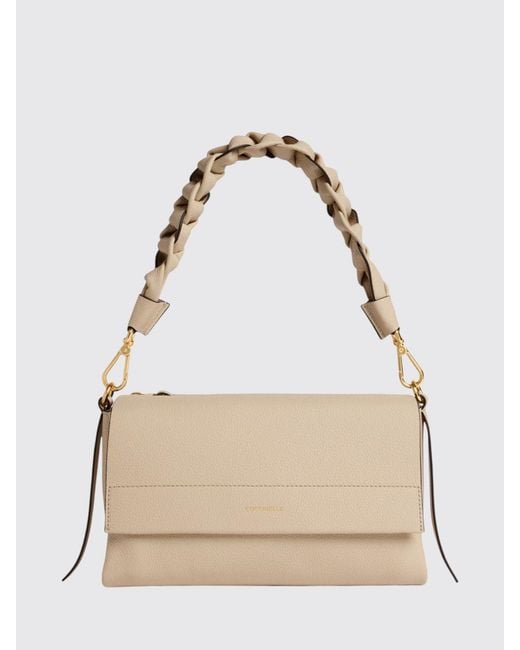 Coccinelle Natural Boheme Grained Leather Bag