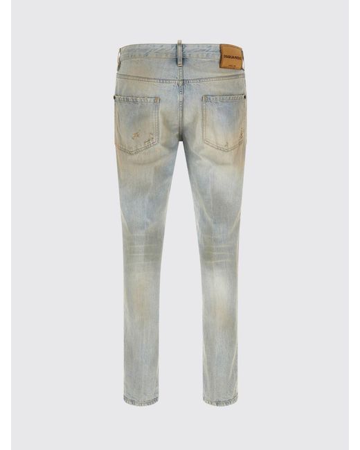 DSquared² Blue Skinny Fit Distressed And Used Denim Jeans for men