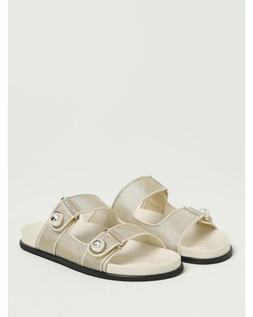 Jimmy Choo White Flat Sandals