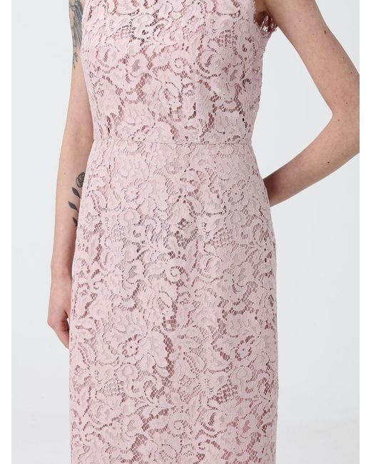 Dolce & Gabbana Pink Dolce &Amp Gabbana Lace Midi Dress