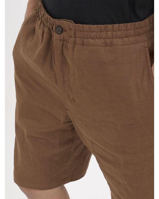 Paolo Pecora Natural Linen Blend Shorts for men
