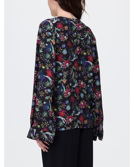 Zadig & Voltaire Black Zadig &Amp Voltaire Torny Floral Blouse With V-Neck