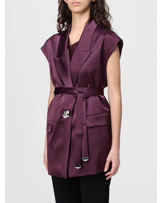 Pinko Purple Satin Robe Vest