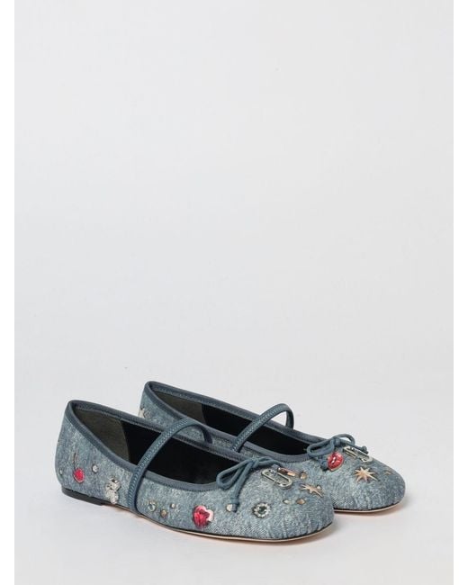 Marc Jacobs White Cotton The Trinket Charm Sabrina Ballerinas