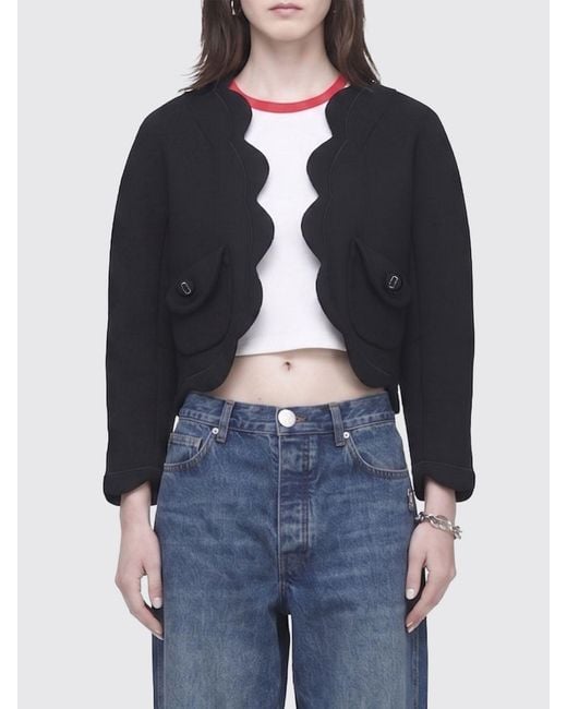 Marc Jacobs Blue Cropped Single-Breasted Jacket