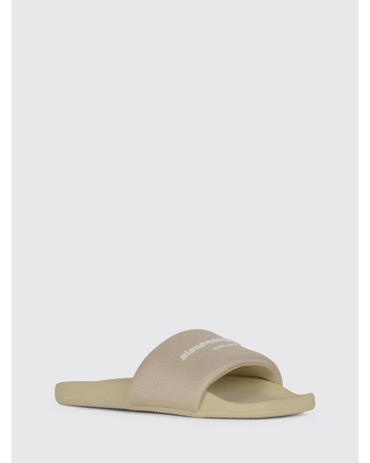 Alexander Wang White Rubber And Mesh Sliders