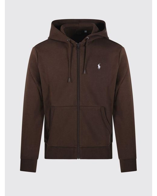 Polo Ralph Lauren Brown Cotton Hoodie for men