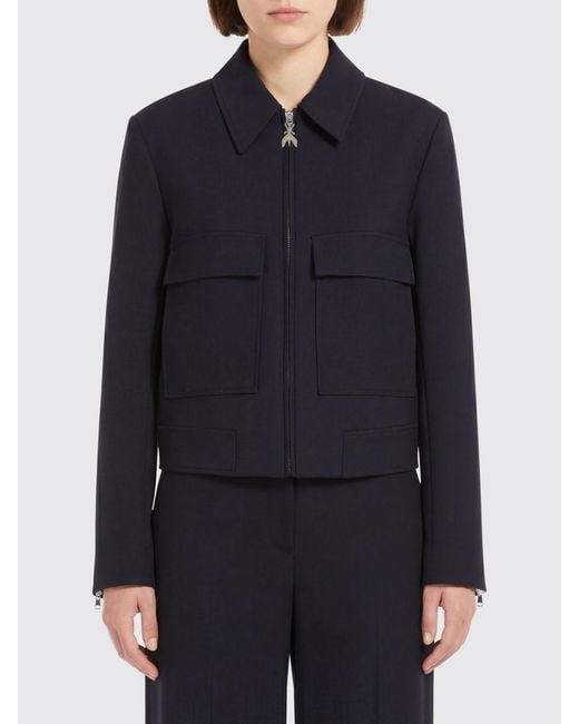 Patrizia Pepe Blue Shirt Jacket