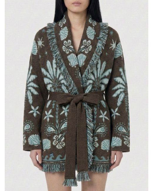 Alanui Gray Wool Blend Robe Cardigan Echoes Of The Island