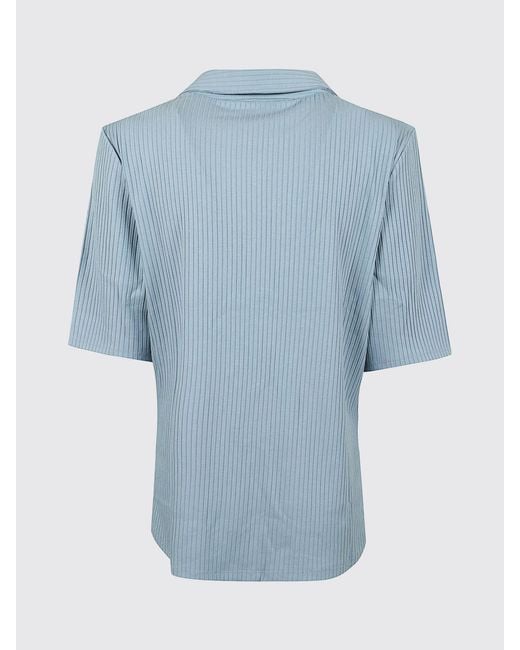 Ralph Lauren Blue Ribbed Slim Fit Jersey Polo Shirt