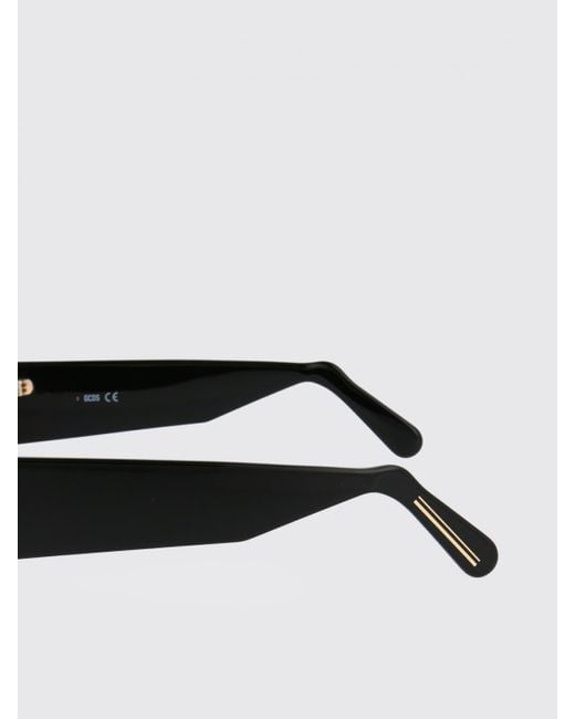 Gcds Black Rectangular Marble Effect Sunglasses