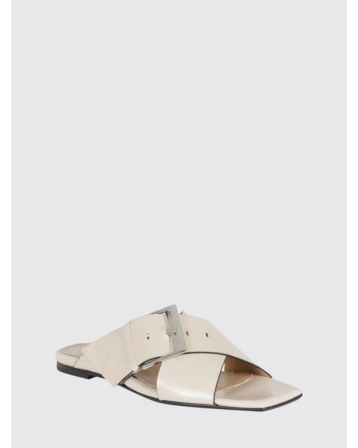 Poeve White Leather Emma Mules