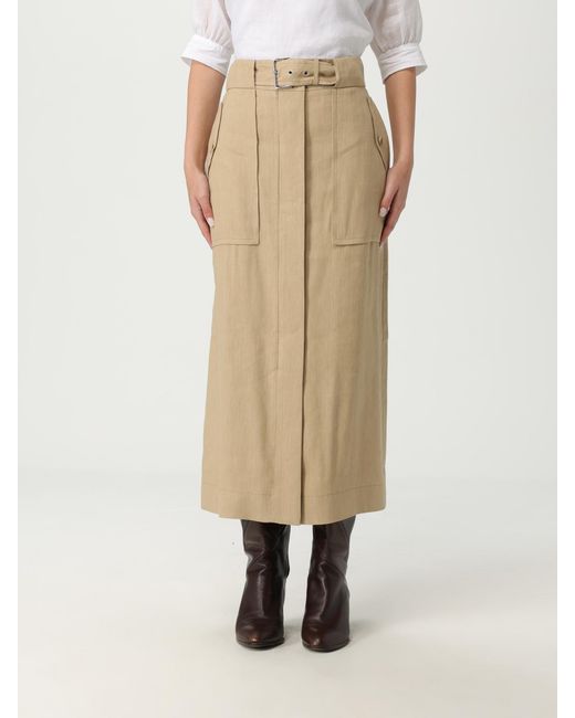 Alberta Ferretti Natural Skirt